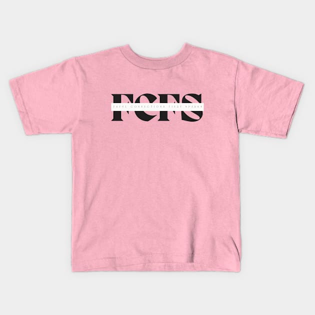 Black and White Faithful Connections Fiery Sparks Kids T-Shirt by Praizes